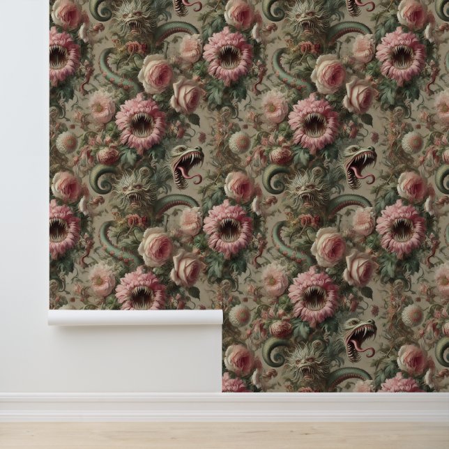 The Voracious Verdants – Gothic Victorian Wallpaper (Application)