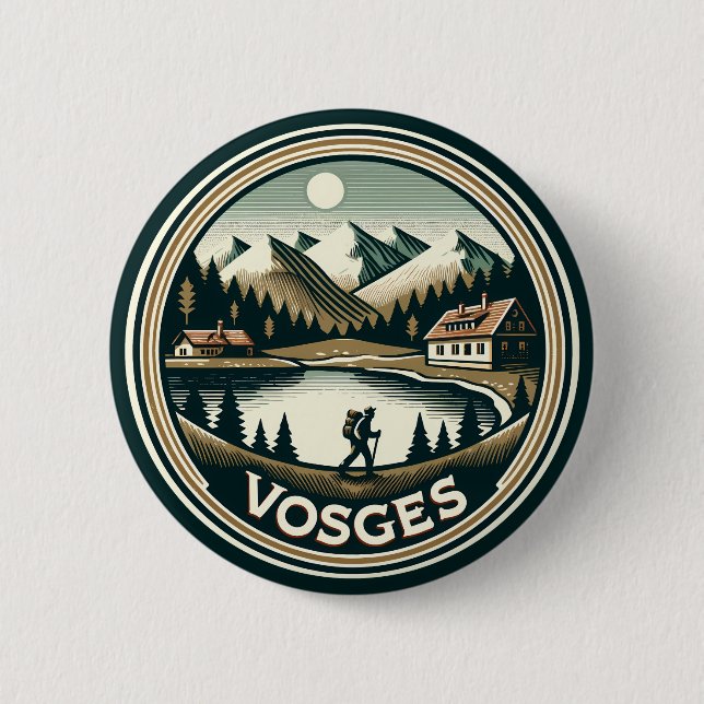 The Vosges France Badge Button (Front)