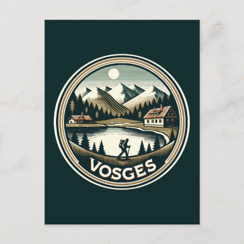 The Vosges France Badge Postcard