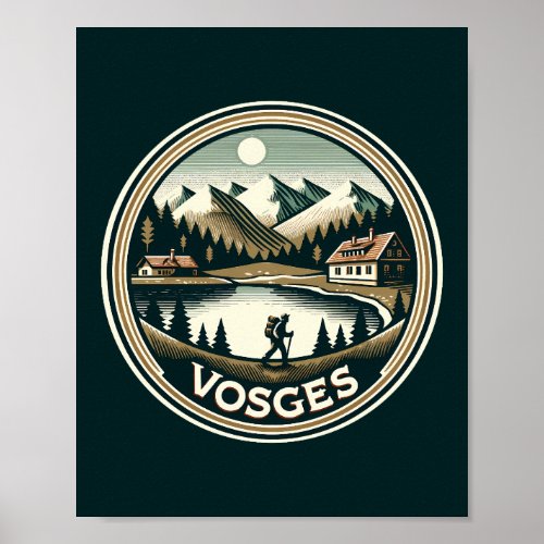 The Vosges France Badge Poster