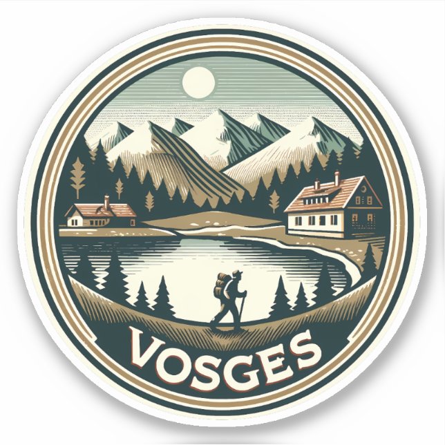 The Vosges France Badge Sticker (Front)