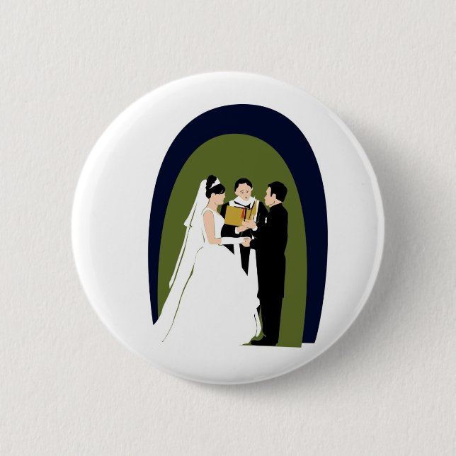 The Vows, Bride, Groom and Officiant Button (Front)