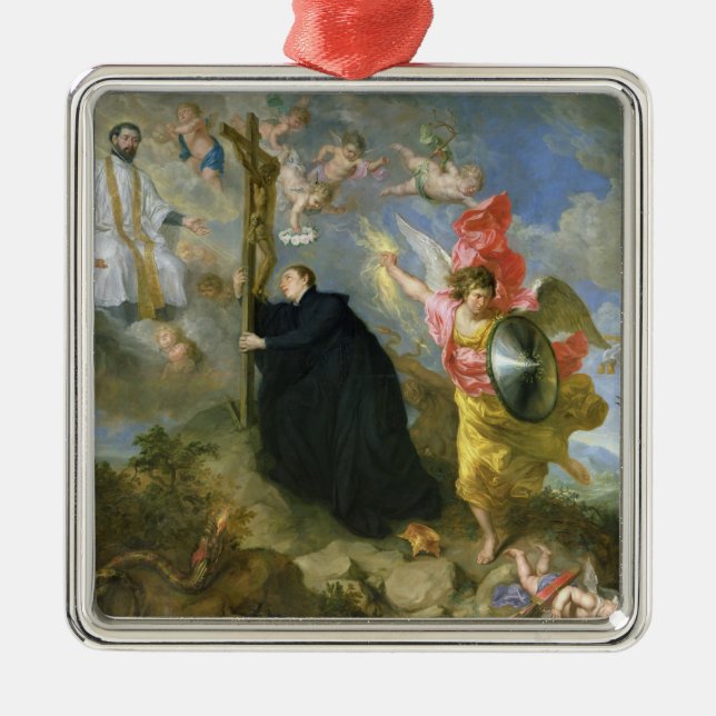 The Vows of Saint Aloysius of Gonzaga Metal Ornament (Front)