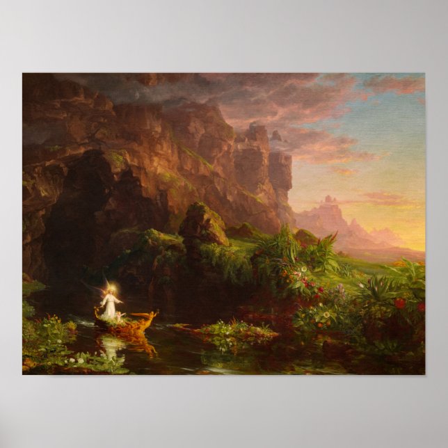 The Voyage of Life, Childhood, 1842 by Thomas Cole Poster (Front)