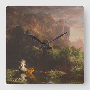 The Voyage of Life: Childhood, 1842 (oil on canvas Square Wall Clock