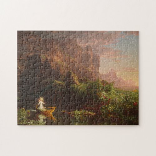 The Voyage of Life Childhood by Thomas Cole Jigsaw Puzzle