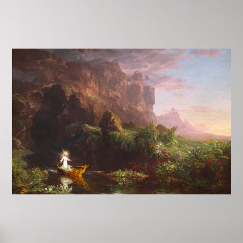 The Voyage of Life Childhood by Thomas Cole Poster