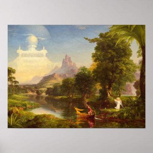 The Voyage of Life Youth 1842 by Thomas Cole Poster