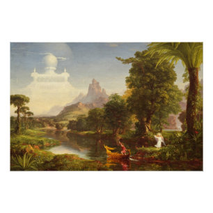 The Voyage of Life: Youth, 1842 (oil on canvas) Poster
