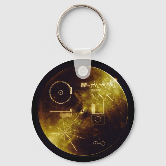 The Voyager Golden Record Keychain (Front)