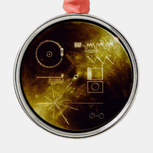 The Voyager Golden Record Metal Ornament