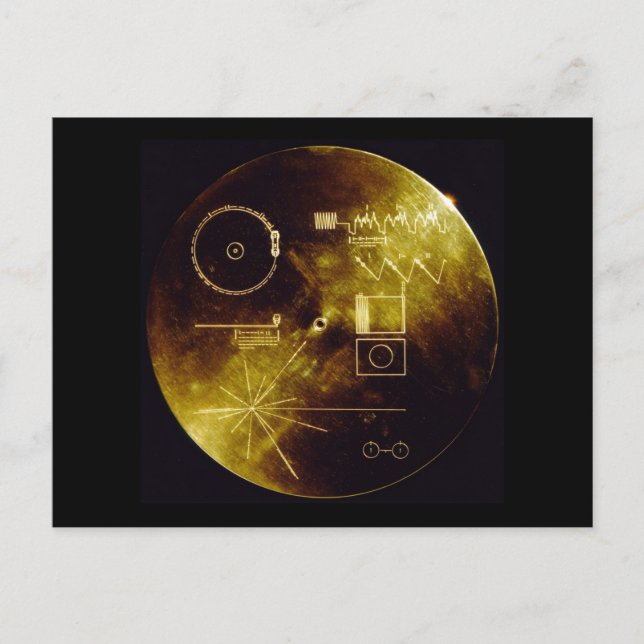 The Voyager Golden Record Postcard (Front)