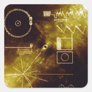 The Voyager Golden Record Square Sticker
