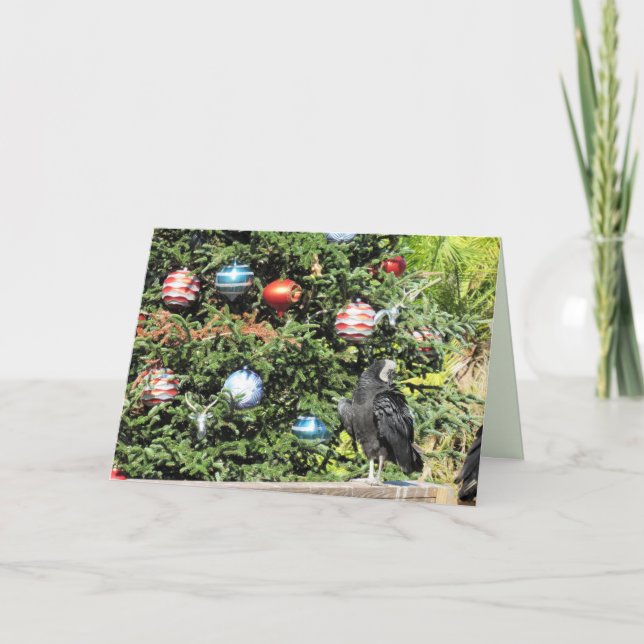 The Vulture's Christmas Tree Greeting Card (Front)