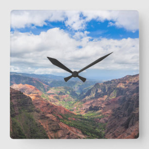 The Waimea Canyon Square Wall Clock