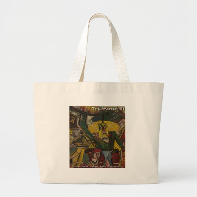 the waiter III Large Tote Bag (Front)