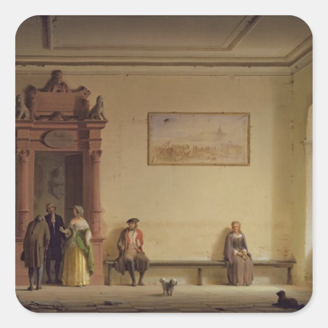 The Waiting Room, 1857 Square Sticker (Front)