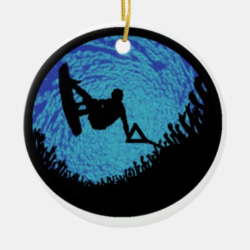 THE WAKEBOARDING ONE CERAMIC ORNAMENT