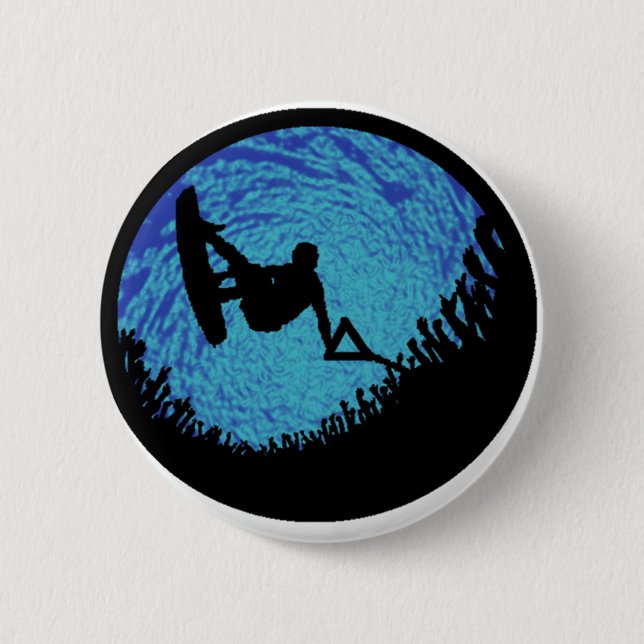 THE WAKEBOARDING ONE PINBACK BUTTON (Front)