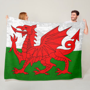 The Wales Flag- A Tapestry of Welsh Heritage Fleece Blanket