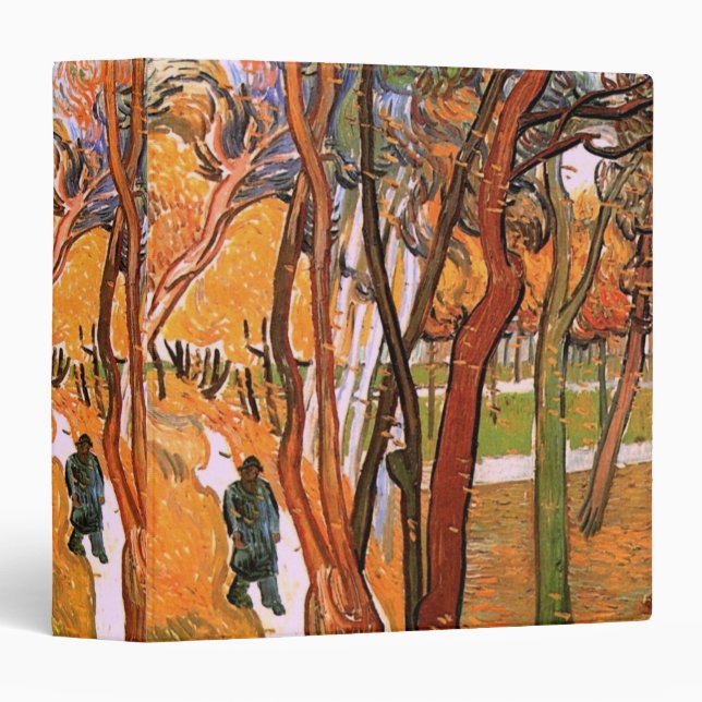 The Walk: Falling Leaves by Vincent van Gogh 3 Ring Binder (Front/Spine)