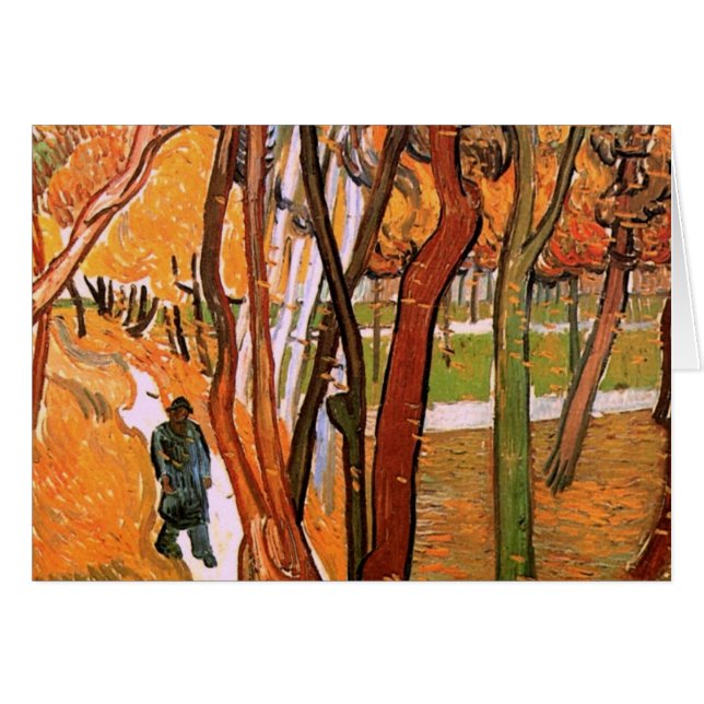 The Walk: Falling Leaves by Vincent van Gogh Cards (Front Horizontal)