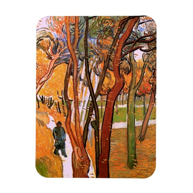 The Walk: Falling Leaves by Vincent van Gogh Magnet (Vertical)