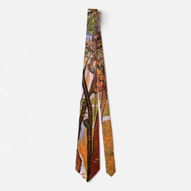 The Walk: Falling Leaves by Vincent van Gogh Neck Tie (Front)