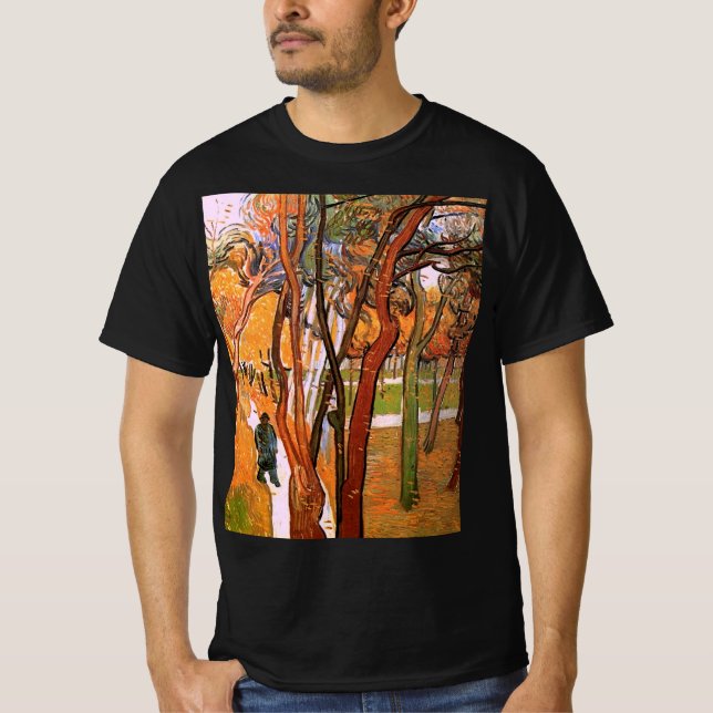 The Walk: Falling Leaves by Vincent van Gogh T-Shirt (Front)