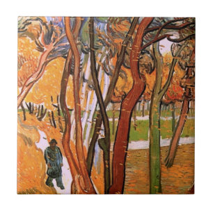 The Walk: Falling Leaves by Vincent van Gogh Tile
