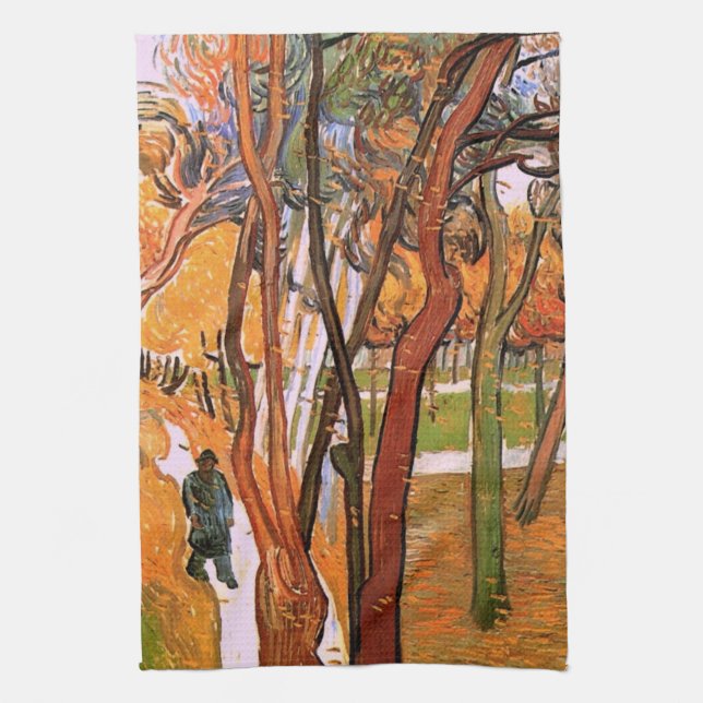The Walk: Falling Leaves by Vincent van Gogh Towel (Vertical)