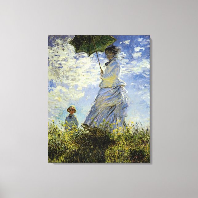The Walk, Lady with a Parasol Canvas Print (Front)