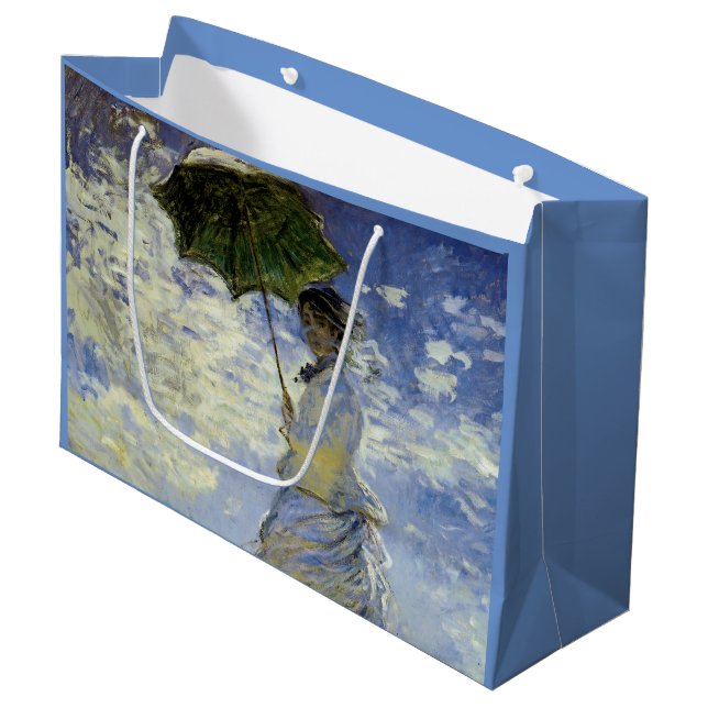 The Walk, Lady with a Parasol Large Gift Bag (Front Angled)