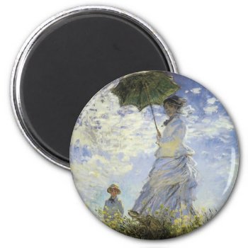 The Walk  Lady With A Parasol Magnet by SunshineDazzle at Zazzle