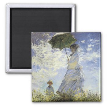 The Walk  Lady With A Parasol Magnet by SunshineDazzle at Zazzle