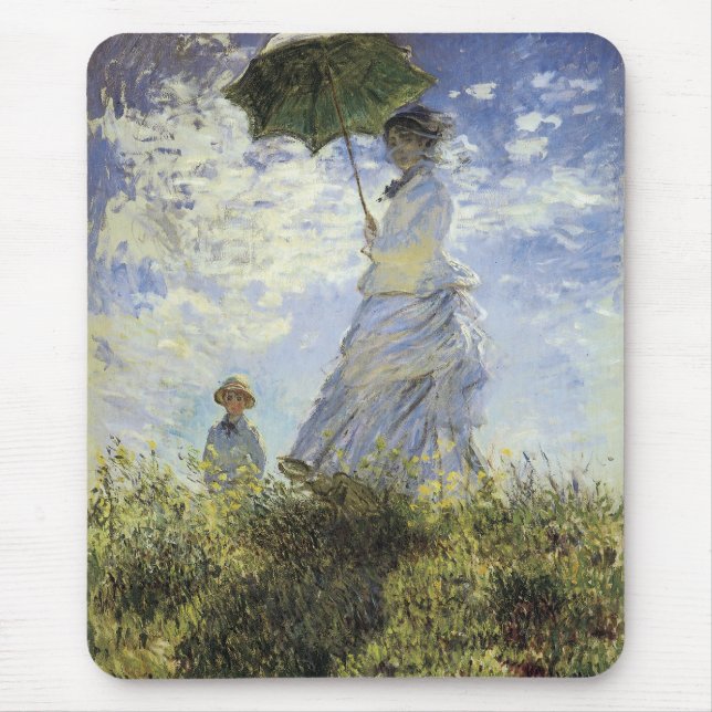 The Walk, Lady with a Parasol Mouse Pad (Front)