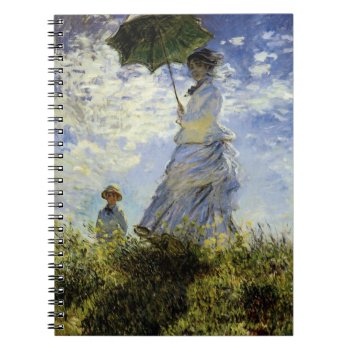 The Walk  Lady With A Parasol Notebook by SunshineDazzle at Zazzle