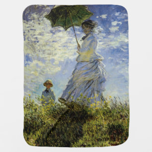 The Walk, Lady with a Parasol Swaddle Blanket