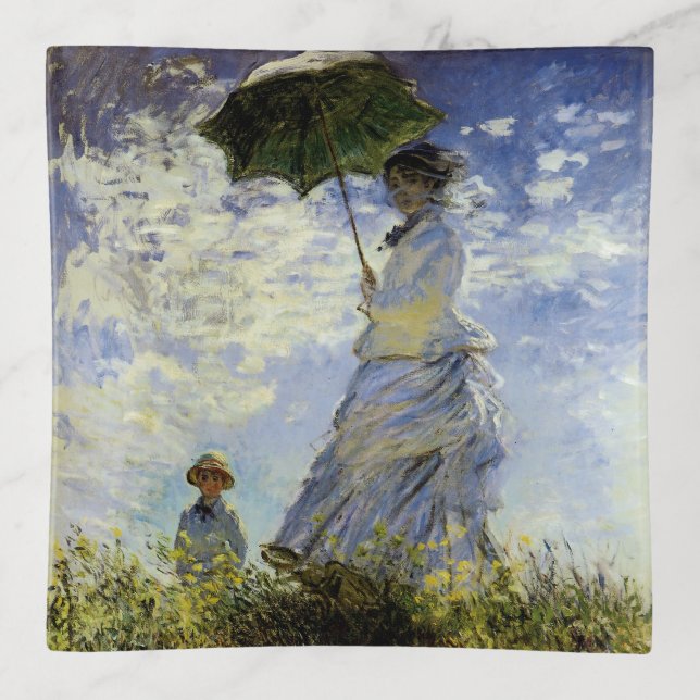 The Walk, Lady with a Parasol Trinket Tray (Front)