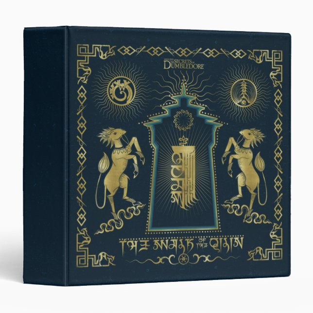 The Walk of The Qilin Golden Tower Tapestry 3 Ring Binder (Front/Spine)