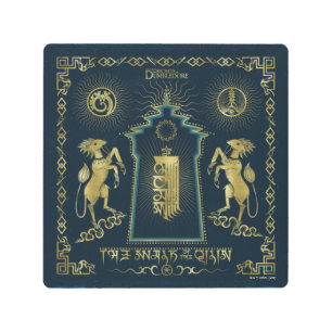 The Walk of The Qilin Golden Tower Tapestry Metal Print