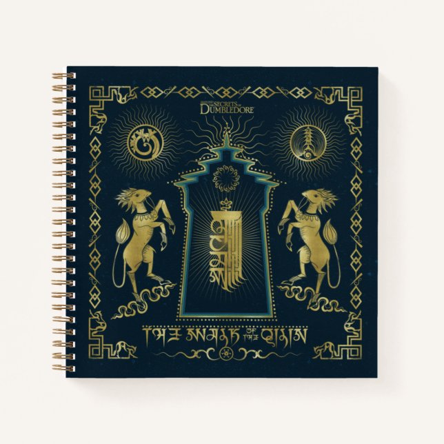 The Walk of The Qilin Golden Tower Tapestry Notebook (Front)