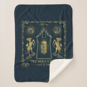The Walk of The Qilin Golden Tower Tapestry Sherpa Blanket