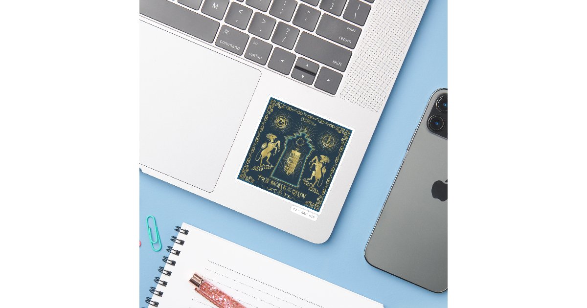 Qilin Sticker The Walk of The Qilin Golden Tower Tapestry Sticker | Zazzle