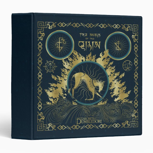 The Walk of the Qilin Golden Water Tapestry 3 Ring Binder (Front/Spine)