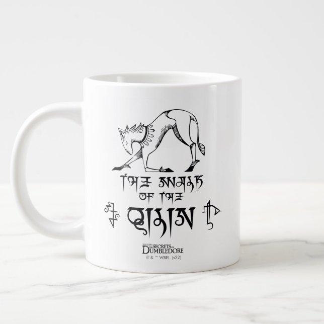 The Walk of The Qilin Line Graphic Giant Coffee Mug (Left)