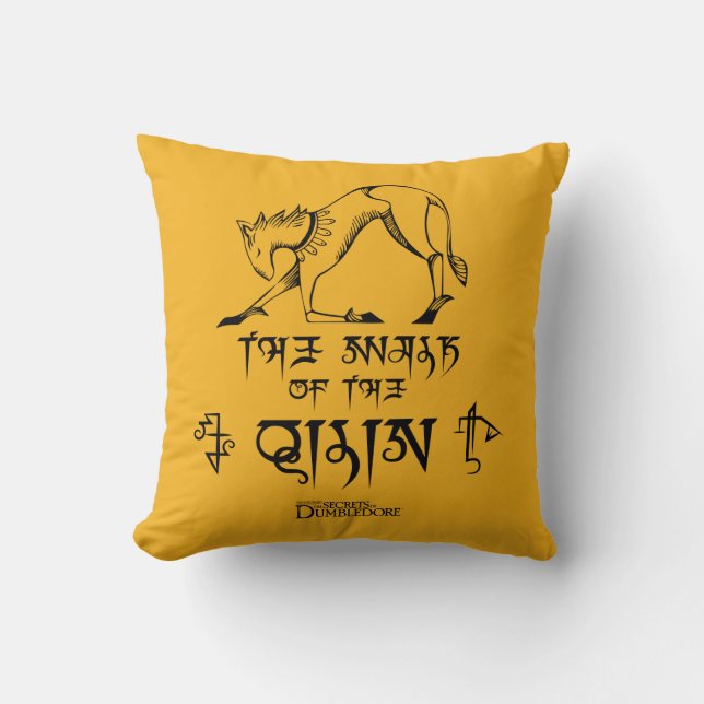 The Walk of The Qilin Line Graphic Throw Pillow (Front)