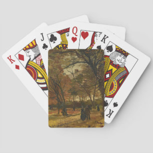 The Walker Among Autumn Leave by Vincent van Gogh Poker Cards