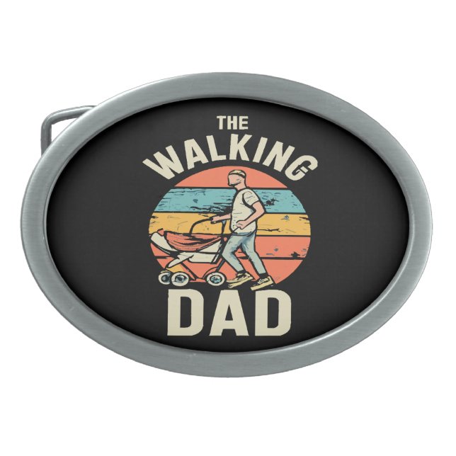 the walking dad belt buckle (Front)
