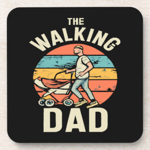 the walking dad beverage coaster